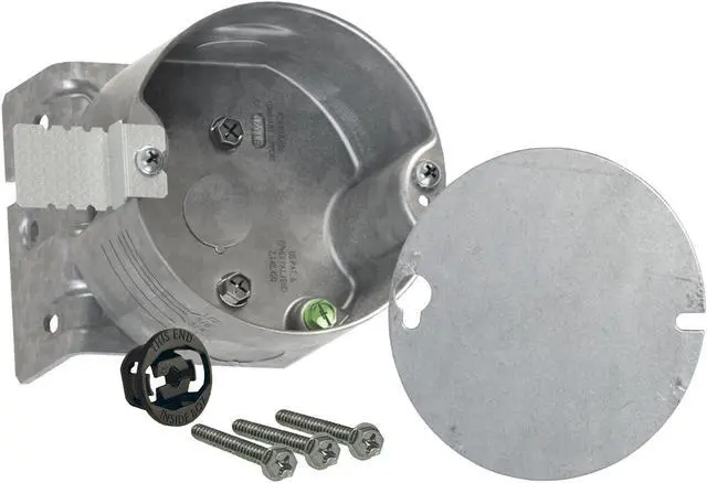 Alt view image 2 of 13 - RACO 294 Electrical Box,Round Ceiling Pan,8 Side