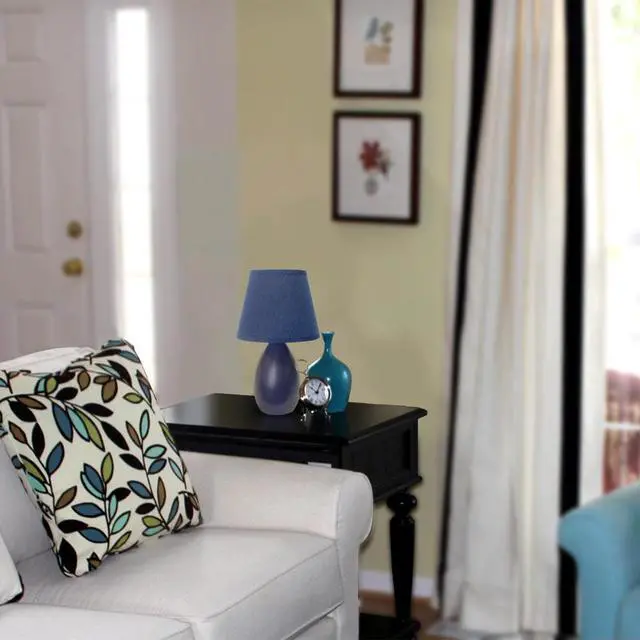 Alt view image 4 of 12 - Simple Designs Mini  Egg Oval Ceramic Table Lamp