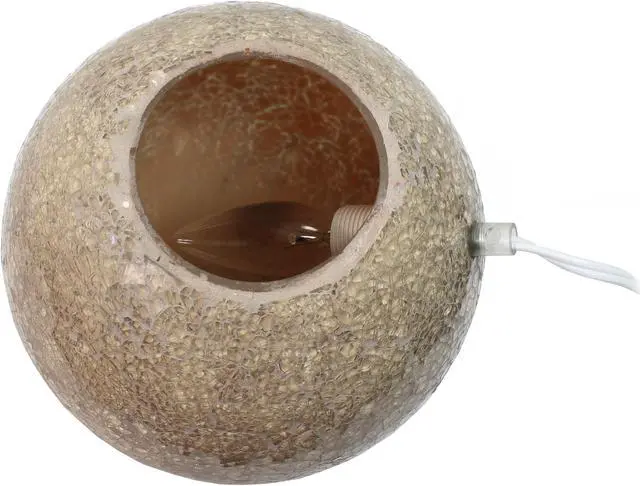 Alt view image 4 of 19 - Simple Designs 1 Light Mosaic Stone Ball Table Lamp, Champagne