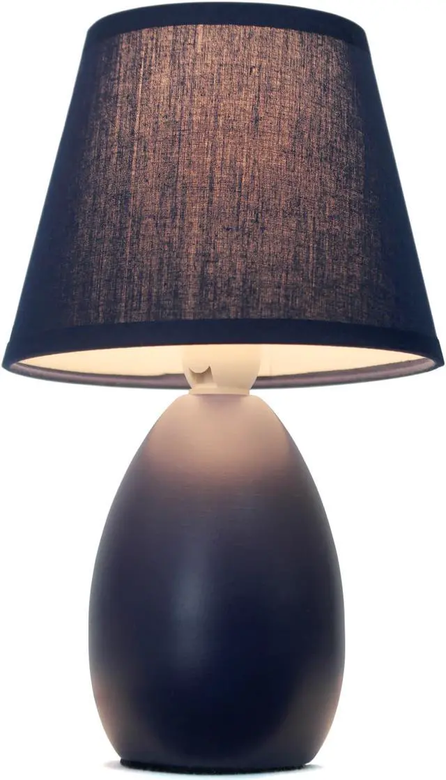 Alt view image 3 of 12 - Simple Designs Mini  Egg Oval Ceramic Table Lamp