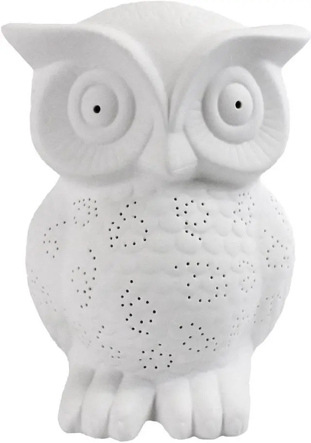 Main image of Simple Designs Porcelain Wise Owl Shaped Animal Light Table Lamp