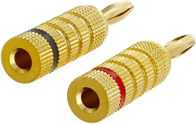 Alt view image 5 of 6 - 1 Pair of  High-Quality Speaker Banana Plugs - Open Screw Type