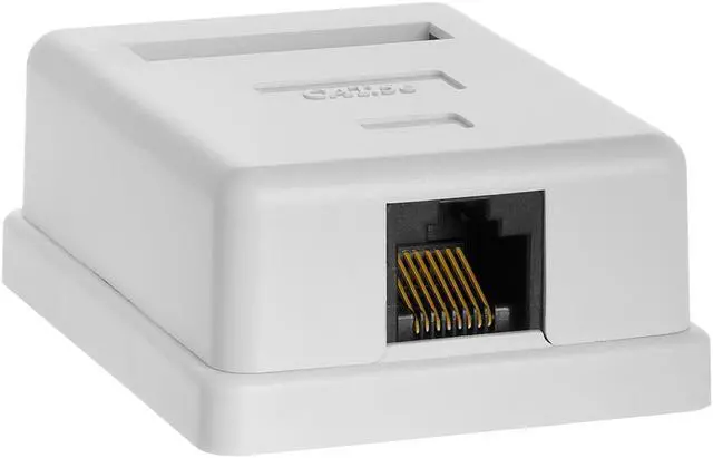 Alt view image 4 of 6 - Cmple - Surface Mount Box Cat5e Single WHITE