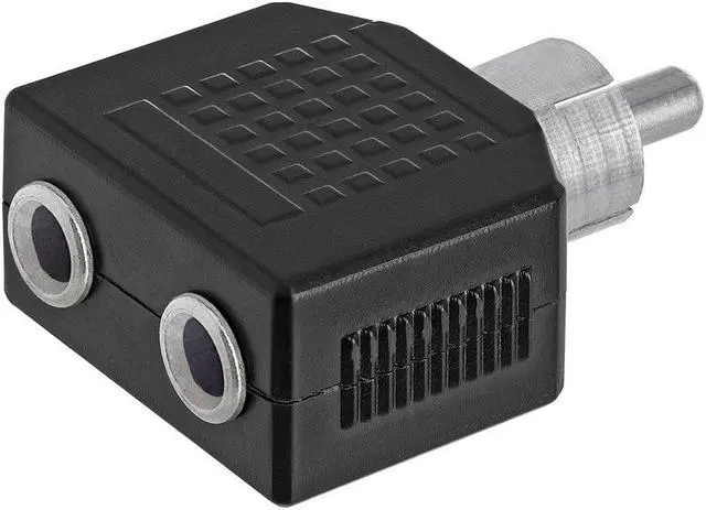 Alt view image 4 of 4 - Cmple - RCA Plug to 2x3.5mm Mono Jack Adapter