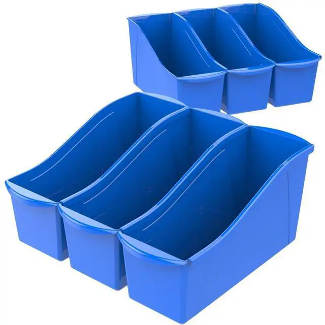 Main image of Large Book Bin, Blue (Case of 6)