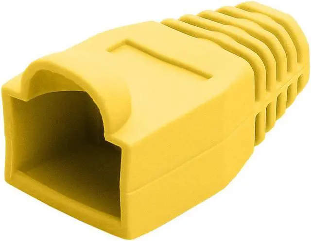 Alt view image 4 of 6 - Cmple 50-Pack RJ45 Strain Relief Boots, RJ45 Boots for Cat6, Cat5e Ethernet RJ45 LAN Cable Connector Boots Cover - 50 PCS, Yellow