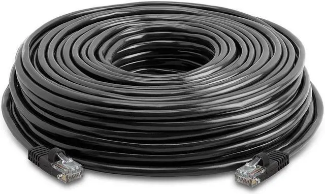 Alt view image 9 of 12 - Cmple Cat5e Network Ethernet Cable - Computer LAN Cable 1Gbps - 350 MHz, Gold Plated RJ45 Connectors - 150 Feet Black