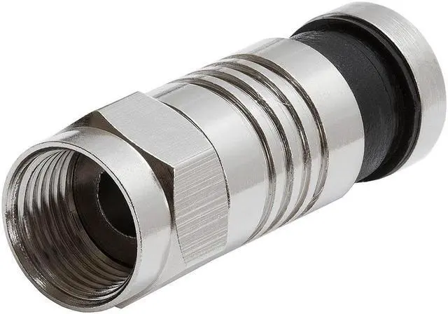 Alt view image 4 of 4 - Cmple - Compression Connector for RG6 with Black Tail