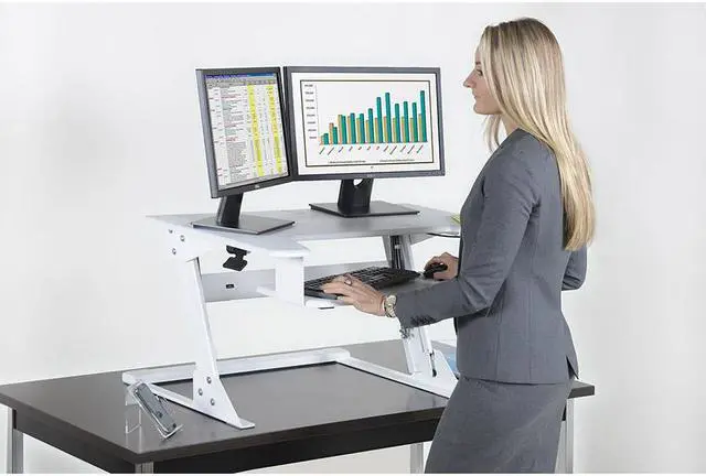 Alt view image 5 of 11 - Kantek STS900W Sits On Desk Surface For Full Stability