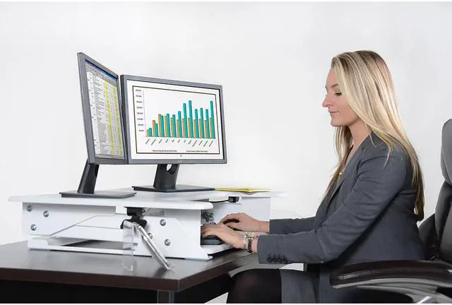 Alt view image 4 of 11 - Kantek STS900W Sits On Desk Surface For Full Stability