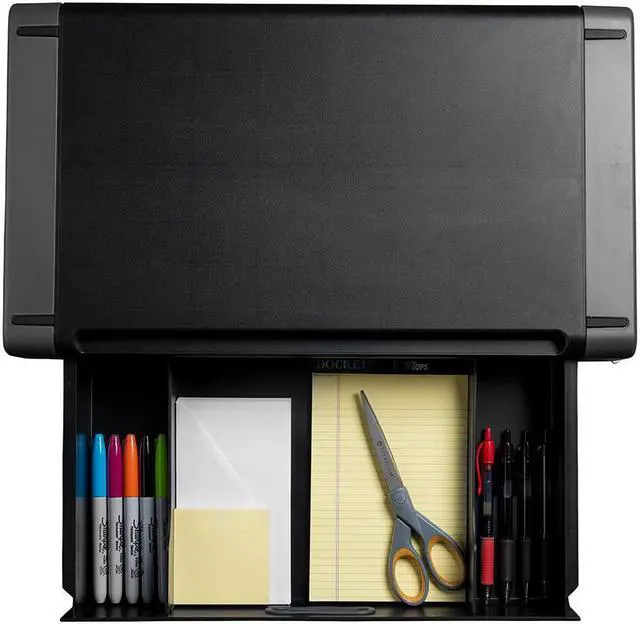 Alt view image 10 of 20 - KANTEK Monitor Riser, 19 X 11 X 4, Black