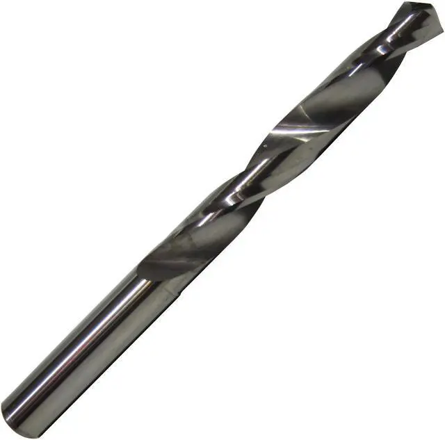 Alt view image 2 of 12 - Drill America DMOD Series Solid Carbide Jobber Length Drill Bit, Uncoated (Bright) Finish, Round Shank, Spiral Flute, 118 Degrees Conventional Point, #43 Size, 2" Length (Pack of 1)