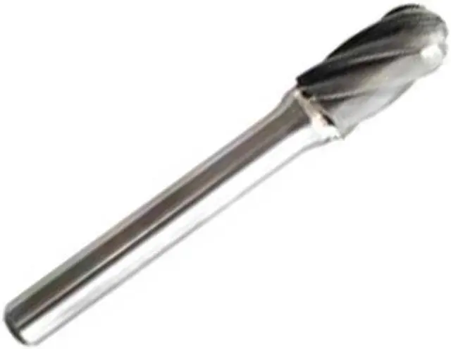 Main image of Drill America DUL Series Solid Carbide Bur, Double Cut, SB3NF Cylindrical - Flat End, 1/4" Shank, 3/8" Head Diameter, 3/4" Cutting Length (Pack of 1)