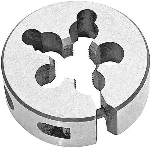 Main image of Drill America DWT Series Qualtech High-Speed Steel Round Adjustable Threading Die, 1" Diameter, 1/4"-36 Size (Pack of 1)