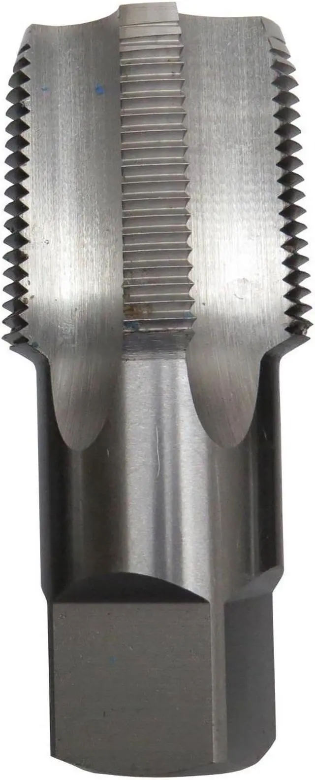 Main image of Drill America T/A Series High-Speed Steel Pipe Tap, Uncoated (Bright) Finish, Round with Square End Shank, 1-1/4"-11-1/2 NPT (Pack of 1)