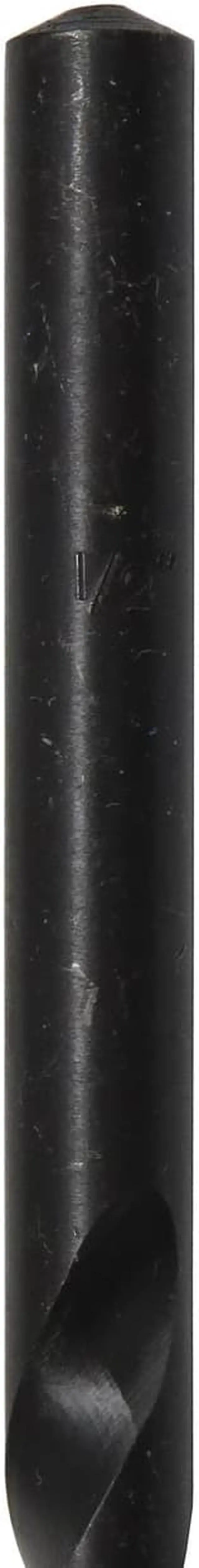 Alt view image 3 of 8 - Drill America DAM Series Carbide-Tipped Masonry Drill Bit, Black Oxide Finish, 3/8" Round Shank, Spiral Flute, 118 Degrees Conventional Point, 1/2" Size, 18" Length (Pack of 1)