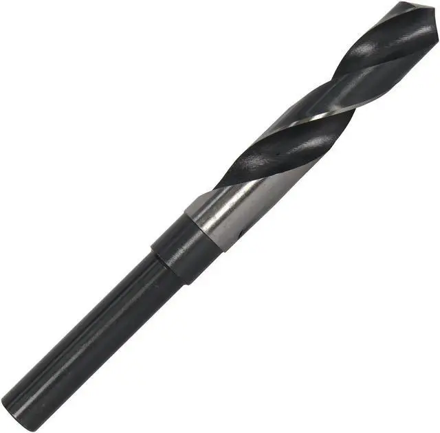 Main image of Drill America D/ARSD Series High-Speed Steel Premium Quality Reduced-Shank Drill Bit, Black Oxide Finish, Round Shank, Spiral Flute, 118 Degrees Conventional Point, 31/32" Size (Pack of 1)