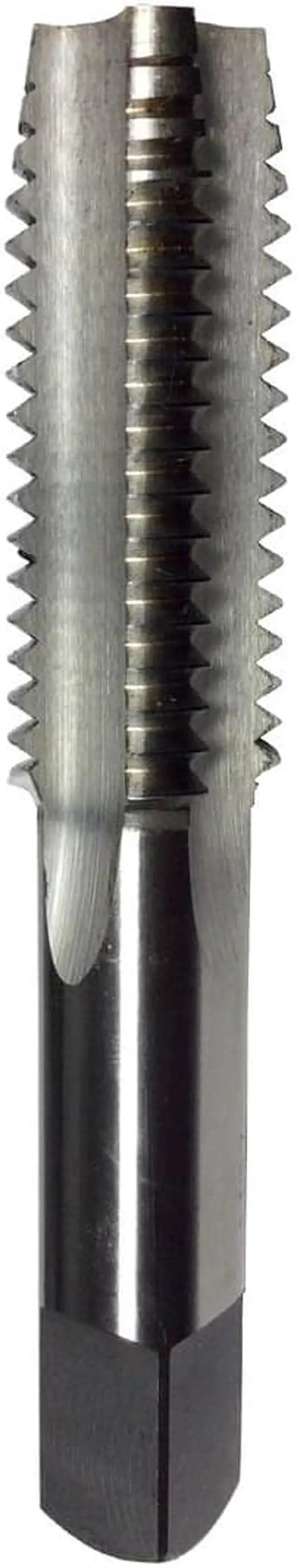 Main image of Drill America T/A Series High-Speed Steel Hand Threading Tap, Uncoated (Bright) Finish, Round with Square End Shank, Taper Chamfer, 1-1/2"-12 Size (Pack of 1)