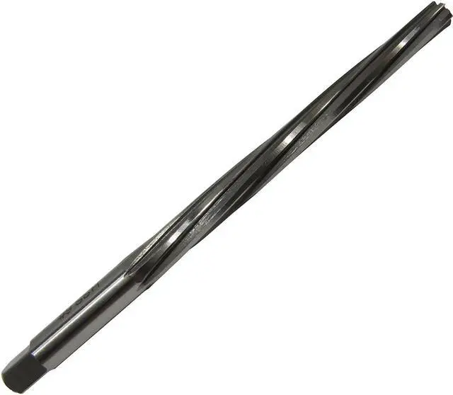 Main image of Drill America DWRRTPS Series Qualtech High-Speed Steel Taper Pin Reamer, Round with Square End, Spiral Flute, Uncoated (Bright) Finish, #5 Size (Pack of 1)