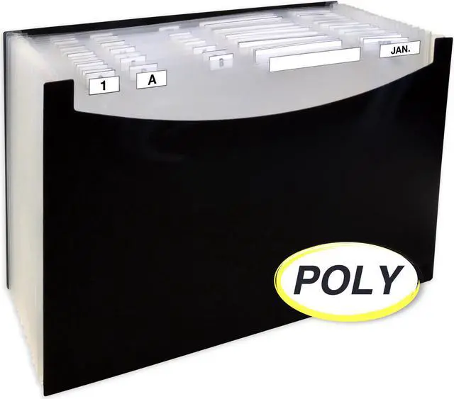 Alt view image 6 of 20 - C-Line 21-Pocket Stand-Up Design Expanding File 12" Exp Legal 15 x 9 1/4 Black