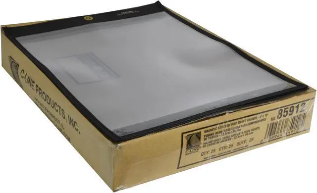 Alt view image 7 of 20 - C-Line Magnetic Stitched Shop Ticket Holders, Clear, 75", 9 X 12, 25/Box 85912