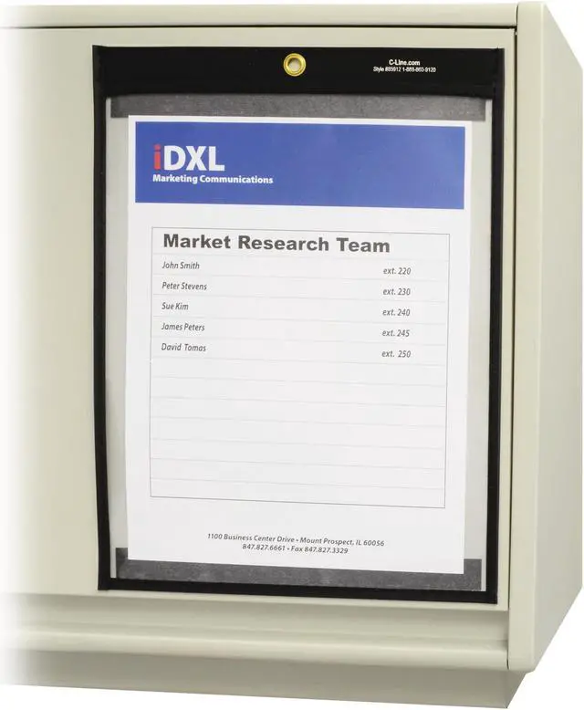 Alt view image 6 of 20 - C-Line Magnetic Stitched Shop Ticket Holders, Clear, 75", 9 X 12, 25/Box 85912