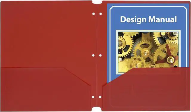 Alt view image 4 of 20 - C-Line Two-Pocket Heavyweight Poly Portfolio Folder w/3-Hole Punch Letter Red 25
