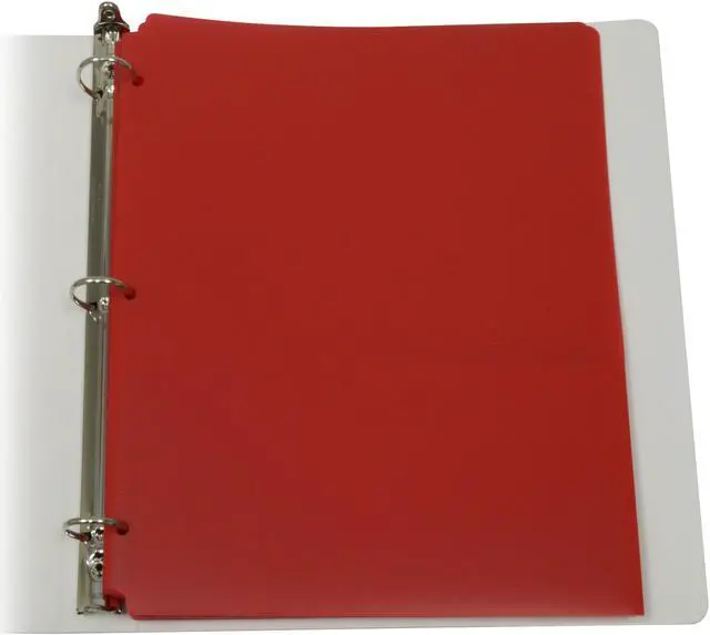 Alt view image 6 of 20 - C-Line Two-Pocket Heavyweight Poly Portfolio Folder w/3-Hole Punch Letter Red 25