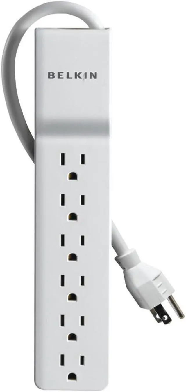 Main image of BELKIN BE106000-04 6-Outlet Home/Office Surge Protector (4ft cord)
