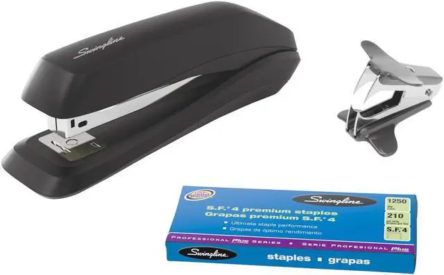 Alt view image 2 of 10 - Acco Standard Stapler w/1250 Staples and Stapler Remover Black 54567