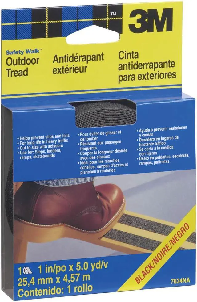 Alt view image 8 of 12 - 3m 7634NA Black 1 inch X 15 Step Ladder Safety Treads