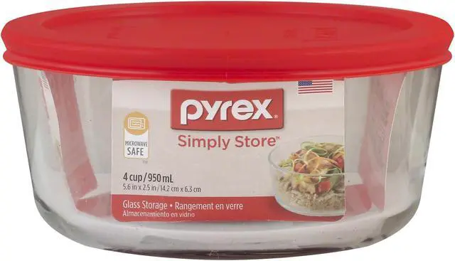 Alt view image 4 of 4 - World Kitchen Pyrex 4-Cup Round Food Storage Plus Dish