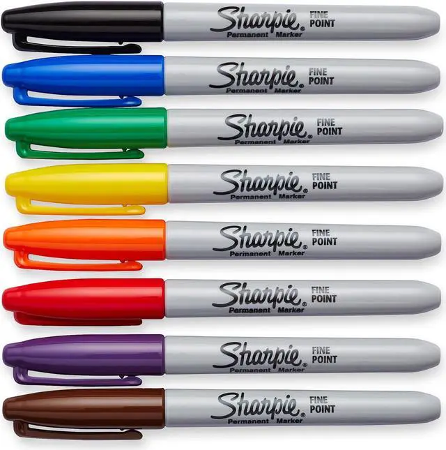 Alt view image 9 of 11 - Sharpie Permanent Marker Fine Point 8/PK Assorted 30217PP
