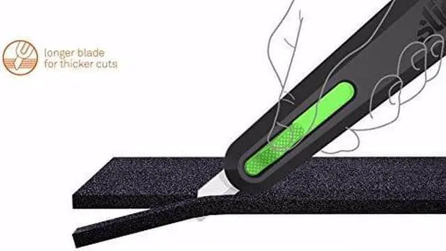 Alt view image 4 of 20 - Slice Smarty Series Auto-Retract Utility Knife-Grey/Green