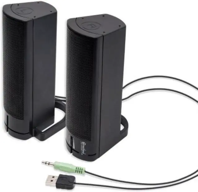Alt view image 3 of 9 - Connectland USB Online Gaming Stereo Speaker w/ Magnetic Design 2 x 2.5 W Black