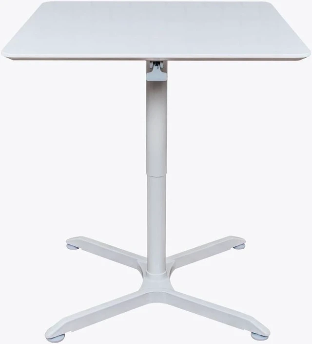 Alt view image 4 of 15 - Luxor 36" Pneumatic Height Adjustable Square Cafe Table - Gray