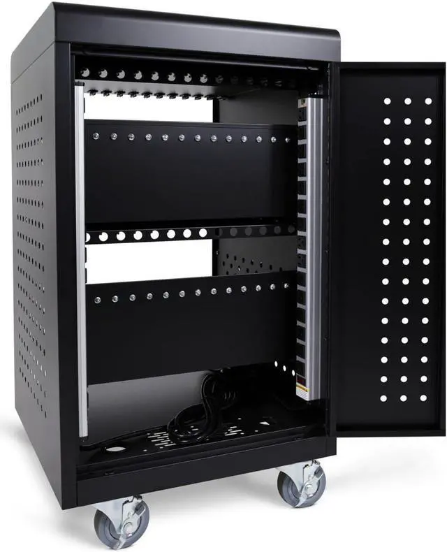 Alt view image 3 of 3 - Luxor Office Classroom 30 Tablet/Chromebook Charging Cart - Black (pack of 2)