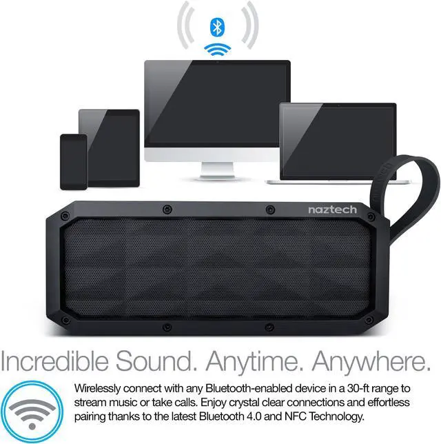 Alt view image 6 of 11 - Naztech - 13896 - Naztech 13896 30-Watt SoundBrick Bluetooth Speaker
