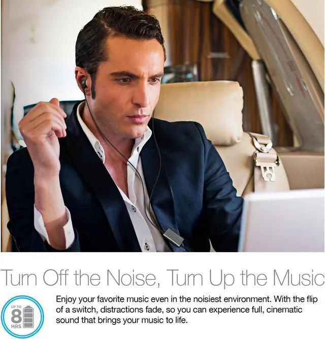 Alt view image 3 of 13 - Naztech X1ANC Active Noise Cancelling Earphones