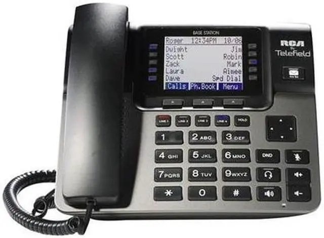 Alt view image 5 of 6 - RCA U1000 4-line Operation Unison 4 Line Business Phone System Base Integrated Answering Machine