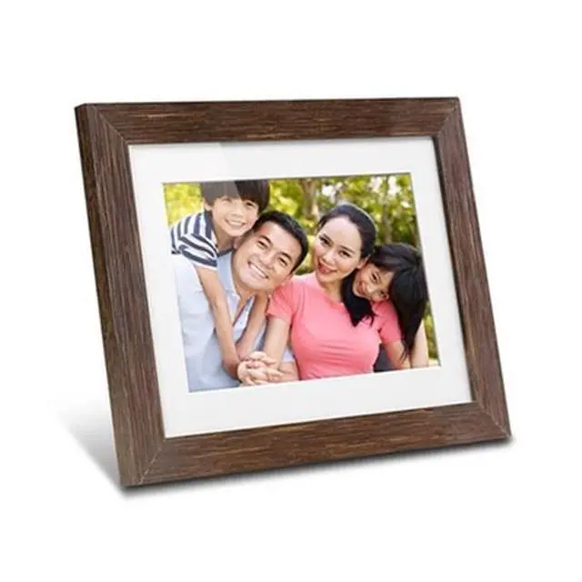 Alt view image 2 of 15 - Aluratek 8 inch Distressed Wood Digital Photo Frame with Auto Slideshow Feature ADPFD08F
