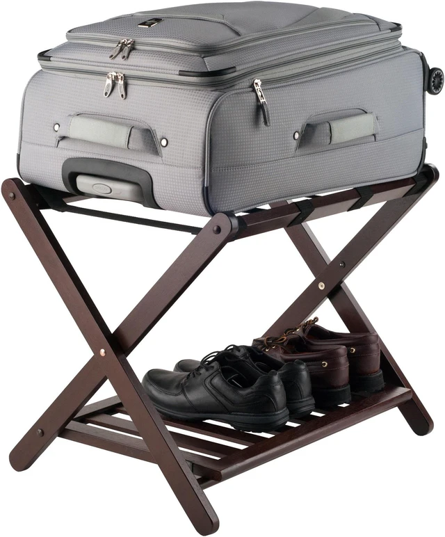 Alt view image 5 of 5 - Remy Luggage Rack, Shelf, Cappuccino