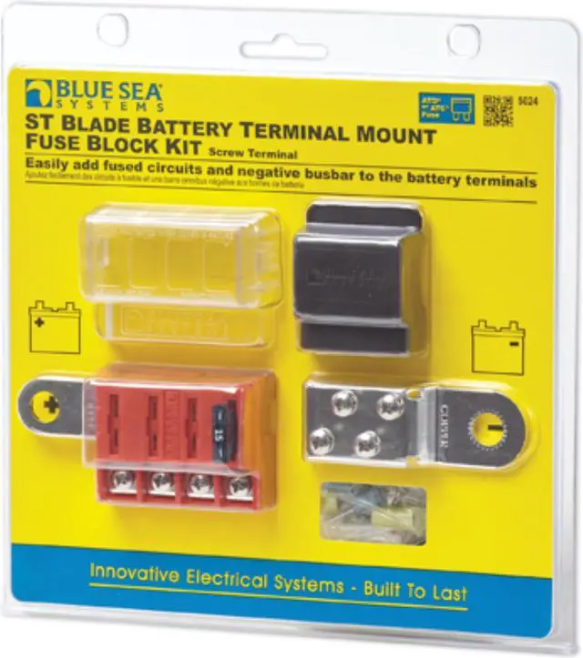 Alt view image 5 of 13 - Blue Sea 5024 St-Blade Battery Terminal Mount Fuse Block