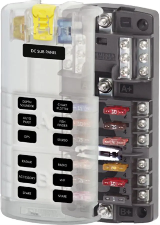 Alt view image 2 of 3 - BLUE SEA 5032 ST-BLADE SPLIT BUS FUSE BLOCK