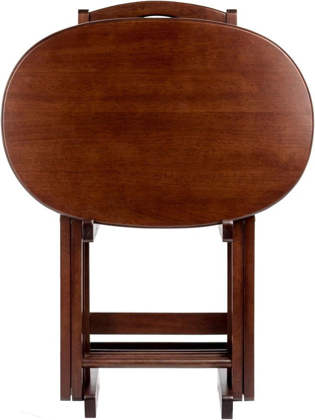 Alt view image 3 of 10 - Nathan 5-Pc Snack Table Set, Cappuccino