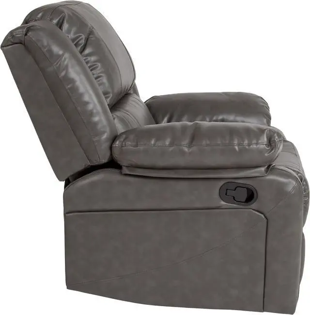 Alt view image 4 of 14 - Harmony Series Gray LeatherSoft Recliner