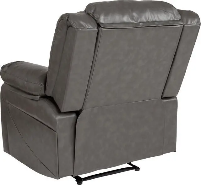 Alt view image 5 of 14 - Harmony Series Gray LeatherSoft Recliner