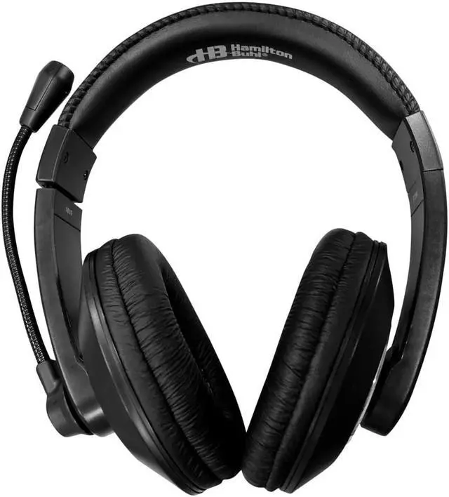 Alt view image 3 of 9 - HamiltonBuhl ST2BKU Smart-Trek™ Deluxe Stereo Headset with In-Line Volume Control and USB Plug - Black