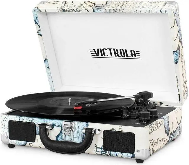 Alt view image 6 of 6 - INNOVATIVE TECHNOLOGY INN-VSC-550BT-P4 BLUETOOTH SUITCASE TURNTABLE IN MAP PRIN