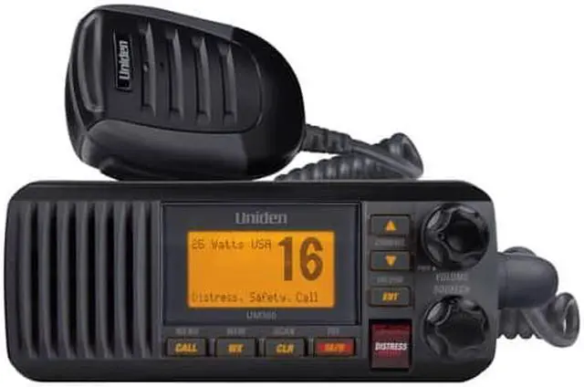 Alt view image 7 of 13 - UNIDEN - UM385BK 25 WATT FIXED MOUNT CLASS D SUBMERSIBLE VHF MARINE RADIO WITH 4 DIGIT & "B" CHANNELS -BLACK